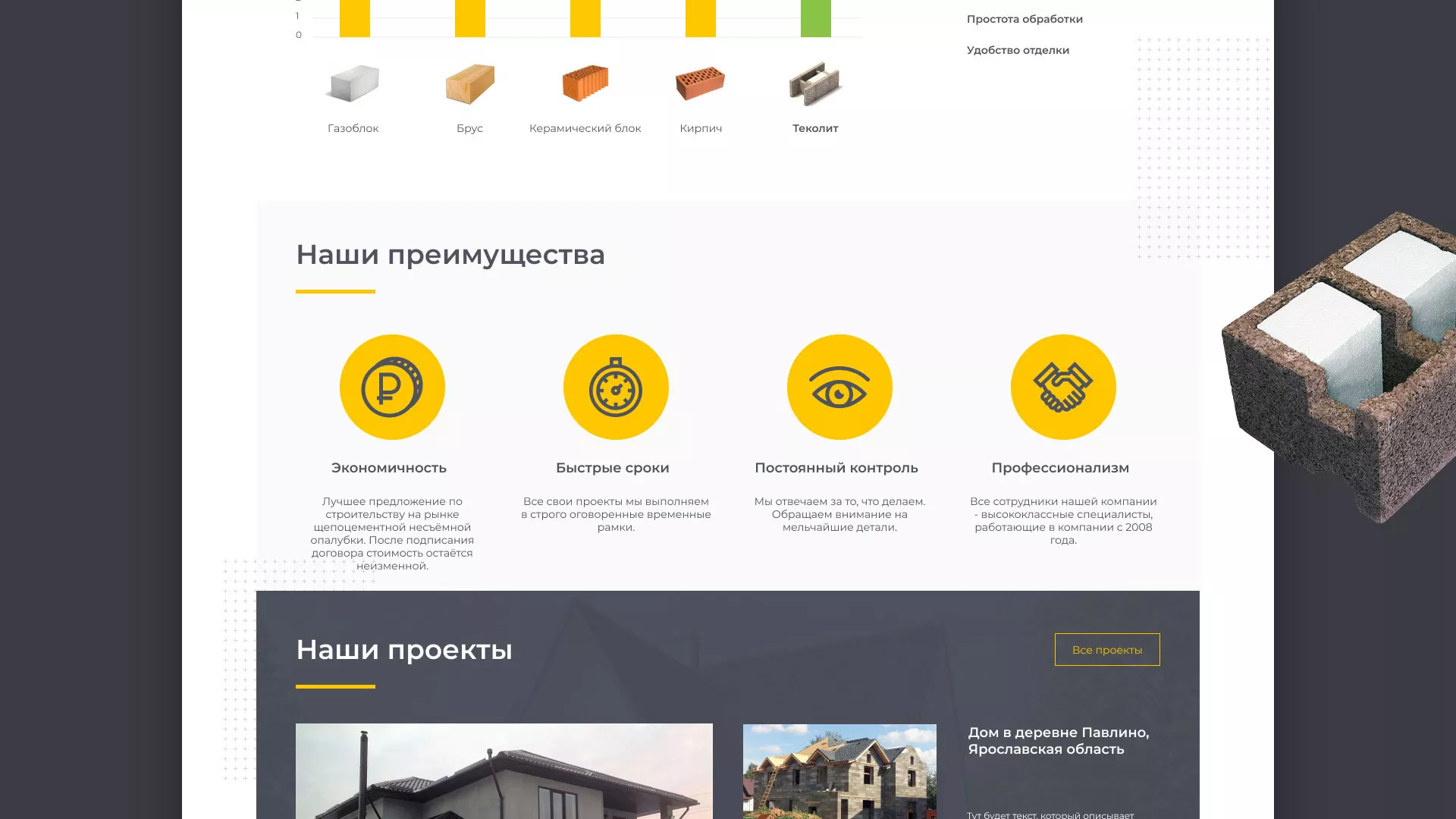 Создание сайта для строительной компании «ЭКОДОМ» в Алапаевске